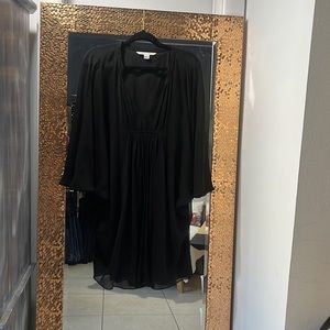 Diane Von Furstanburg Silk Chiffon Flowy Mini Kaftan Dress